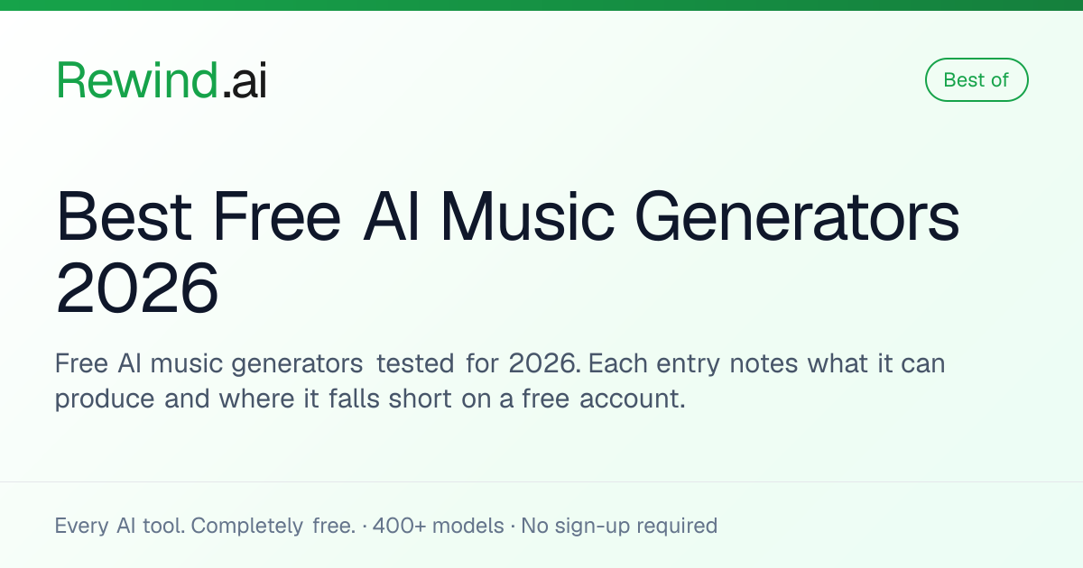 Best Free AI Music Generators 2026 | Rewind.ai