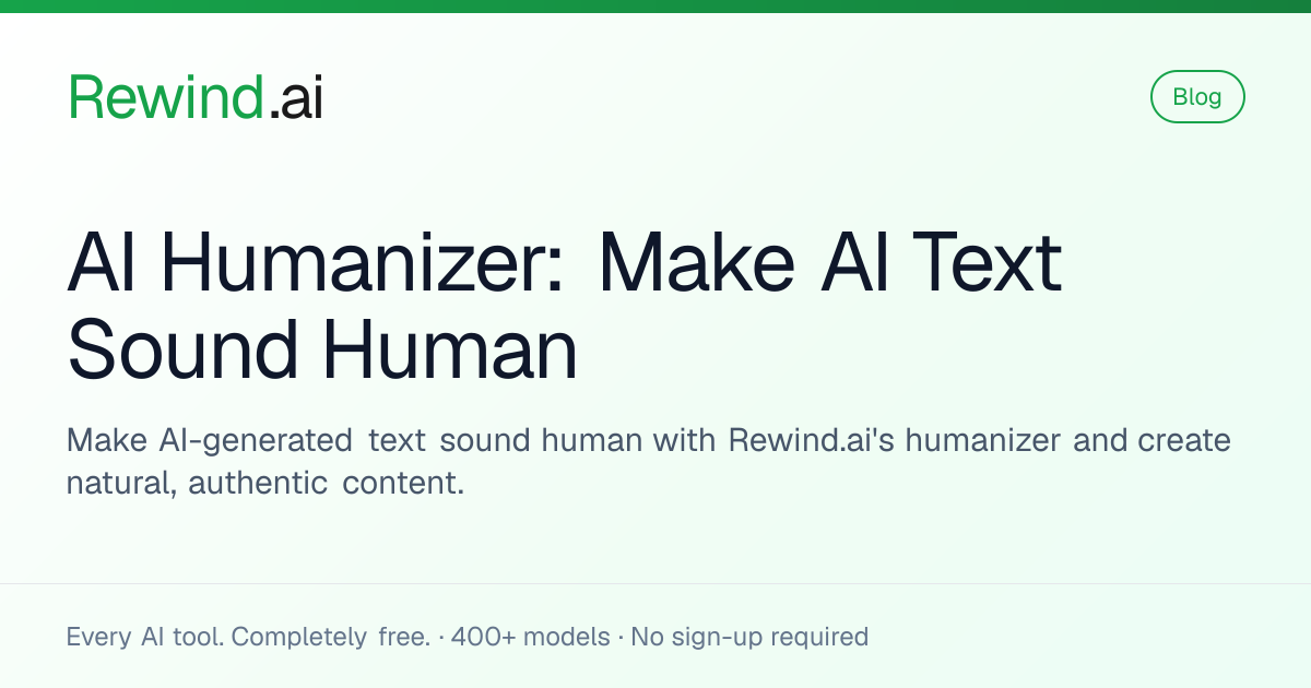 AI Humanizer - Make AI Text Sound Natural