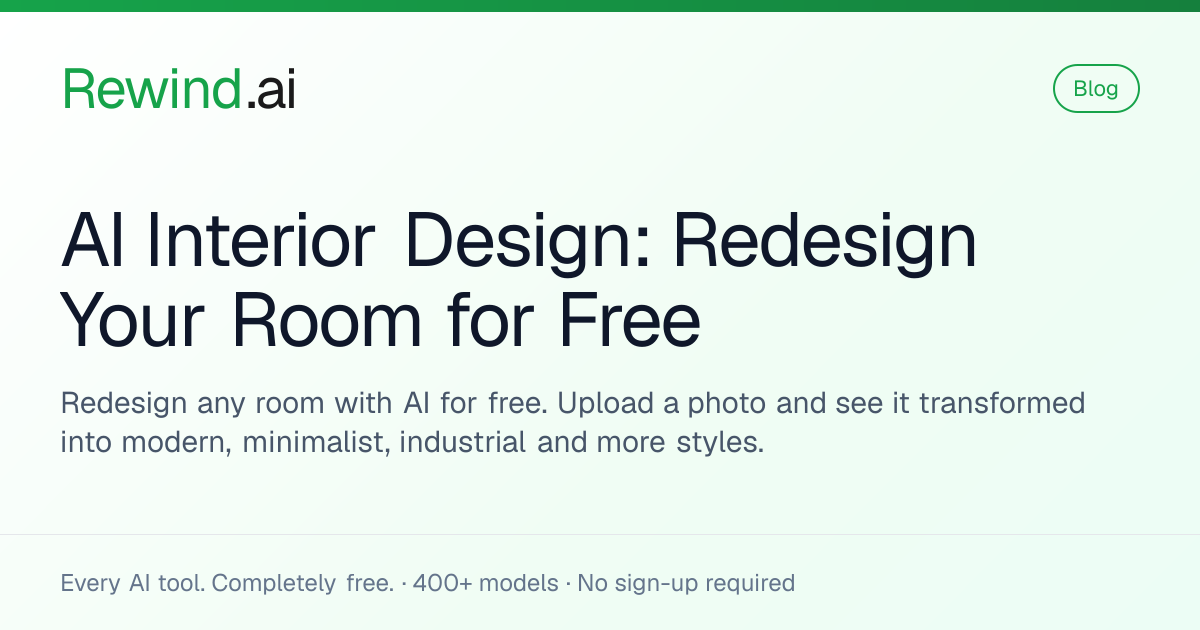 AI Interior Design - Redesign Your Room Free