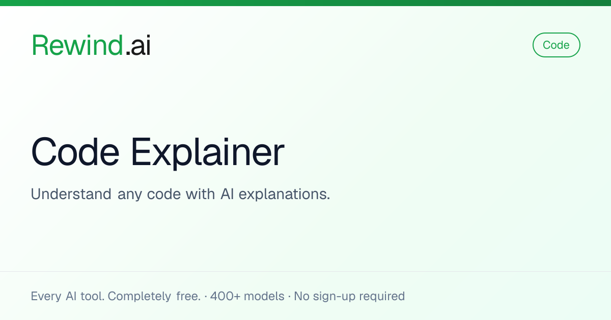 Free AI Code Explainer | Rewind.ai