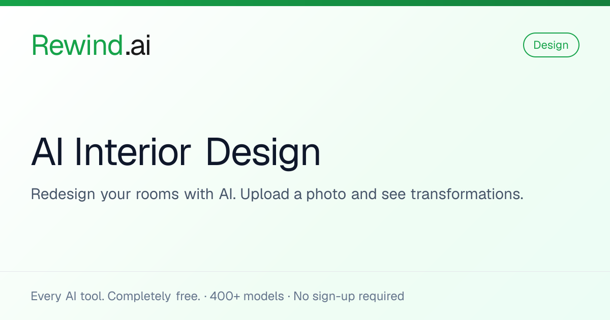 Free AI Interior Design | Rewind.ai