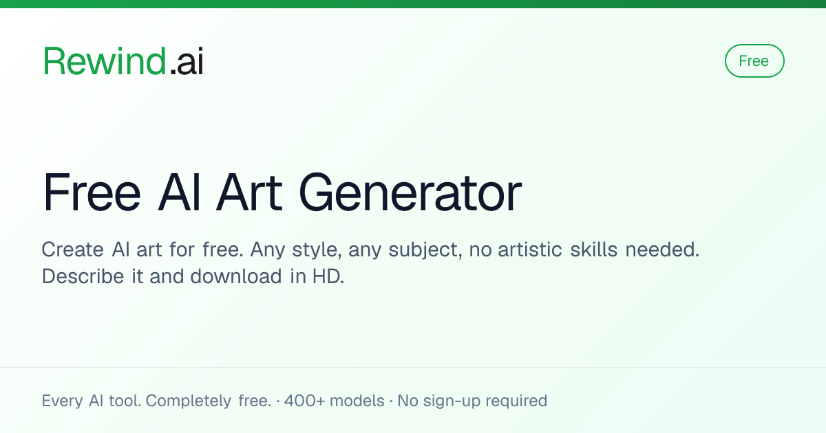 Free AI Art Generator | Rewind.ai