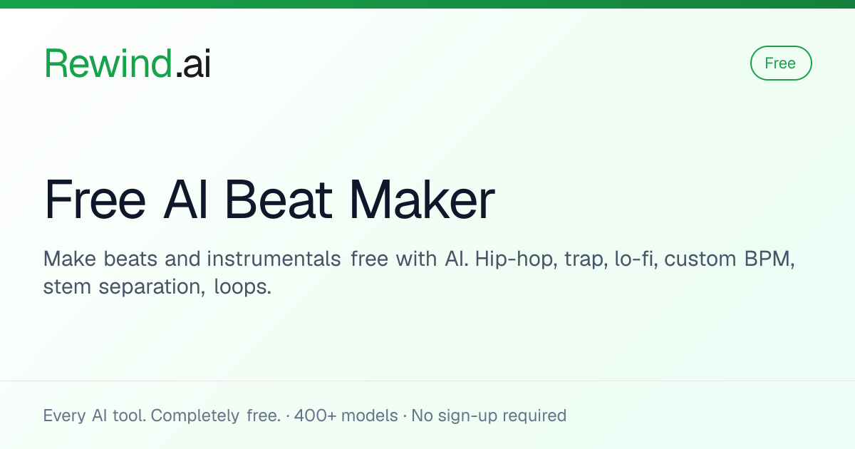 Free AI Beat Maker | Rewind.ai