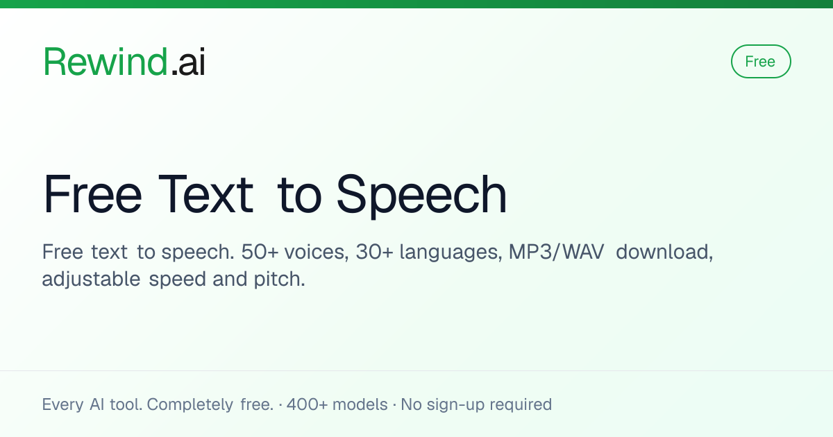 Free Text to Speech | Rewind.ai