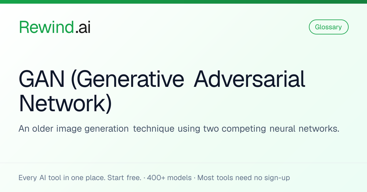 What is GAN (Generative Adversarial Network)? | Rewind.ai