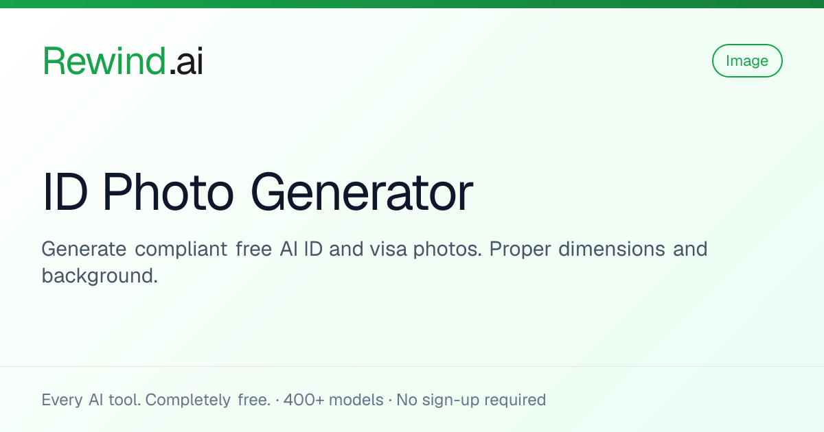 Free AI ID Photo Generator | Rewind.ai
