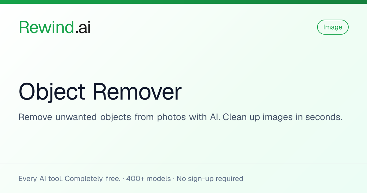 Free AI Object Remover | Rewind.ai