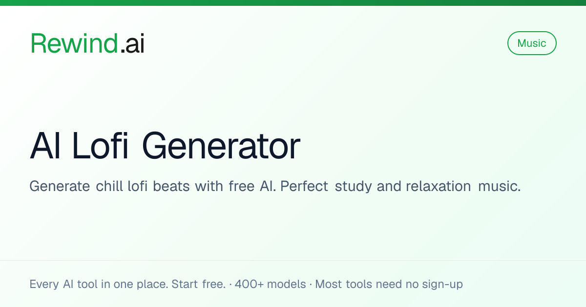 Free AI Lofi Music Generator | Rewind.ai