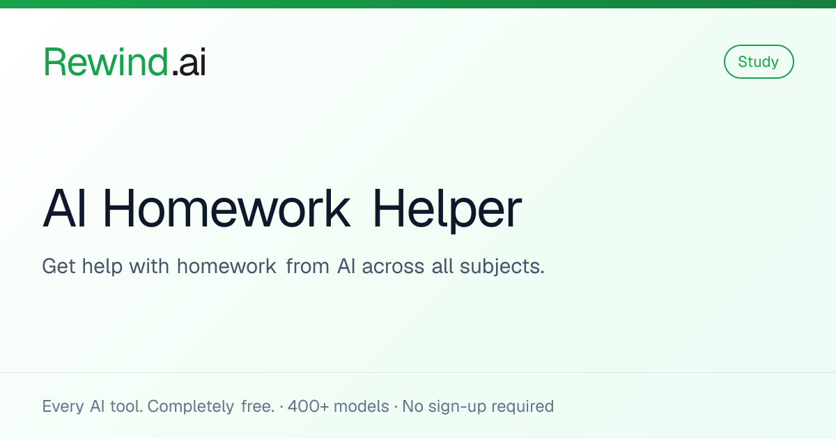 Free AI Homework Helper | Rewind.ai